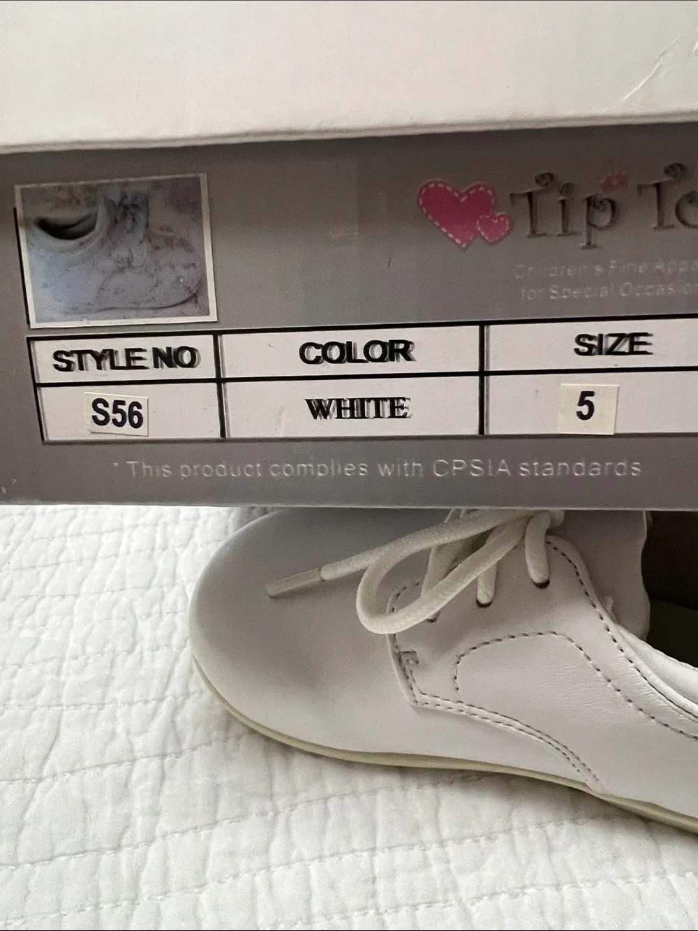 NIB Tip Top Kids Baby Boy White Matte Dress Shoes Size 5